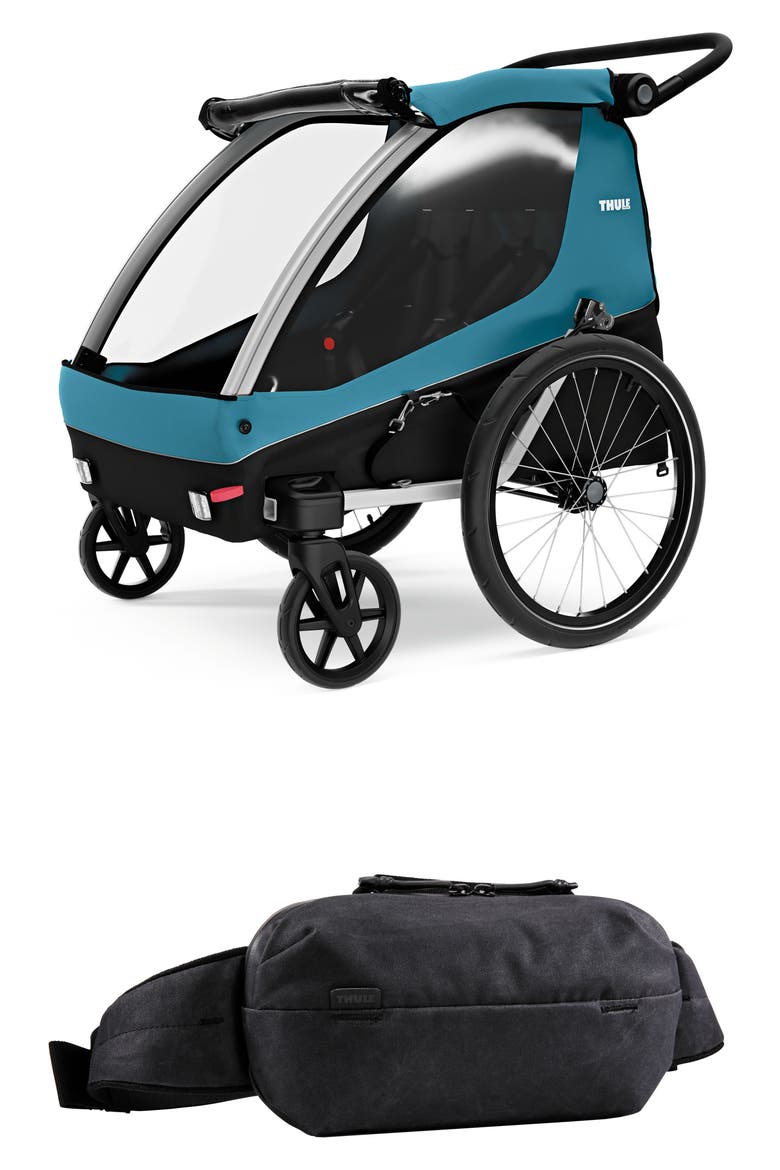 Courier Bike Trailer & Aion Sling Pack, Main, color, AEGEAN BLUE