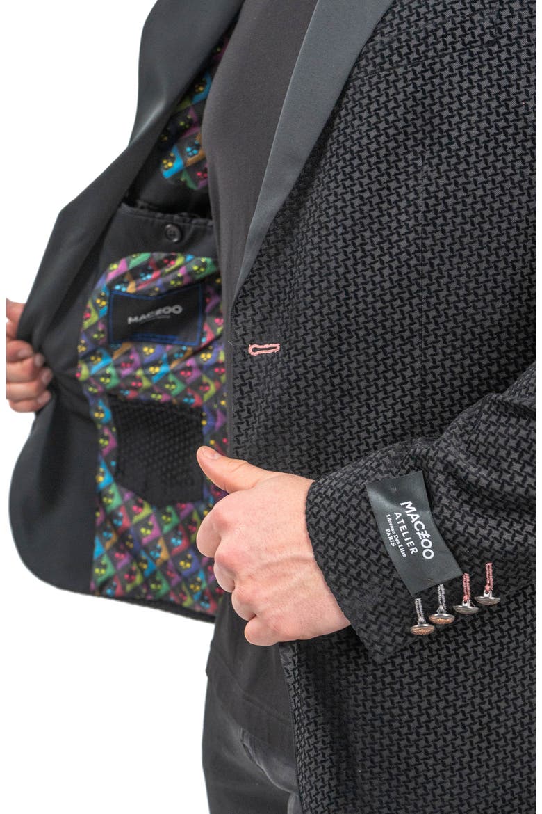 Interrupted Black One-Button Sport Coat, Alternate, color, BLACK