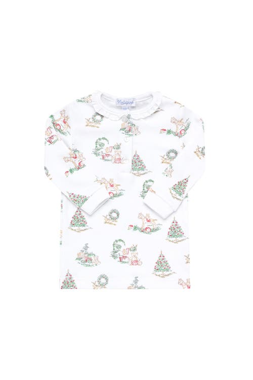 Nellapima Pima Cotton Christmas Toile Pajamas In Multi