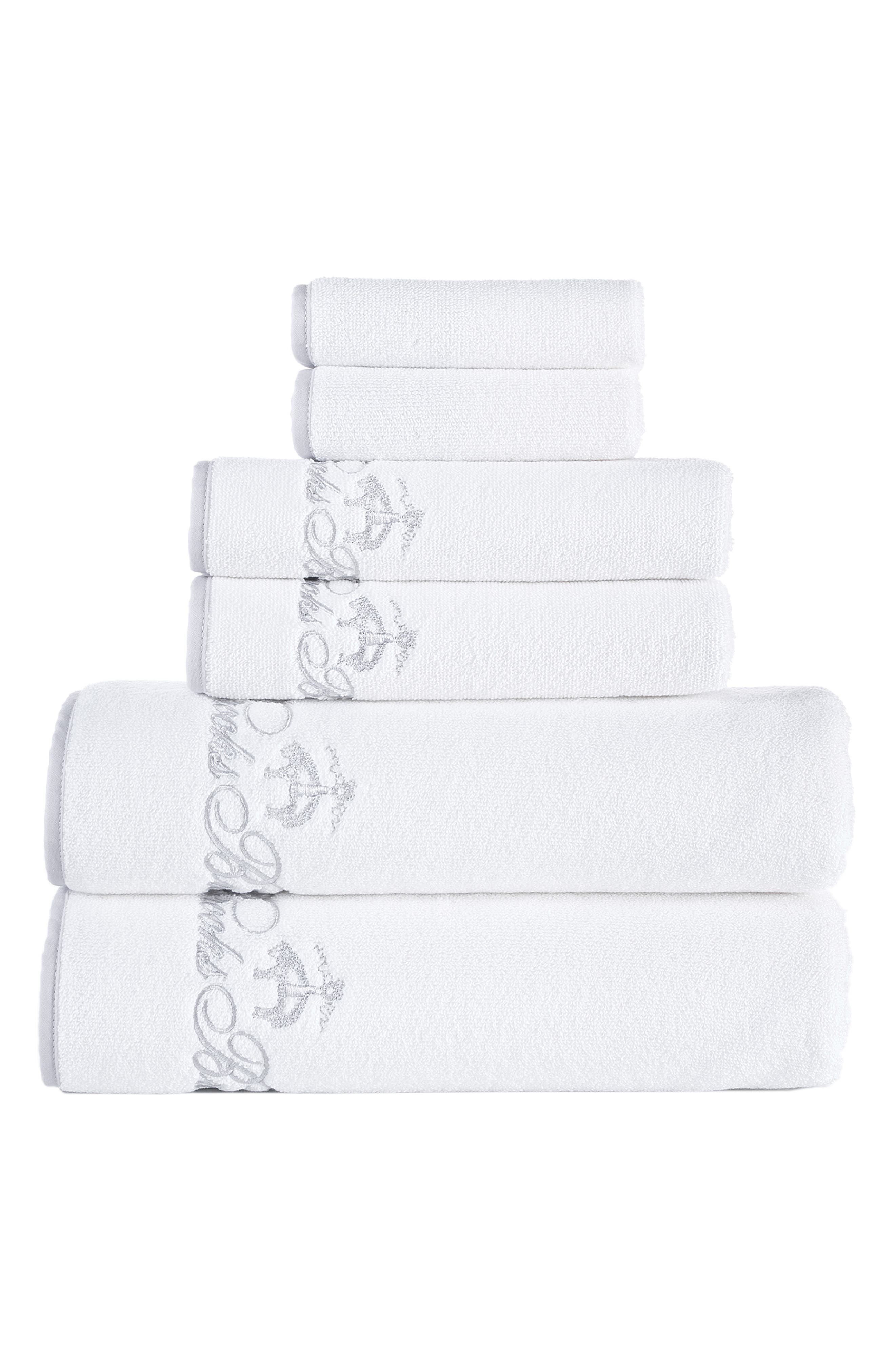 Three-Piece Contrast Frame Cotton Towel Set