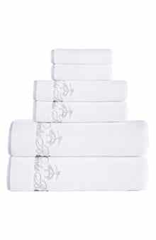 Three-Piece Contrast Frame Cotton Towel Set