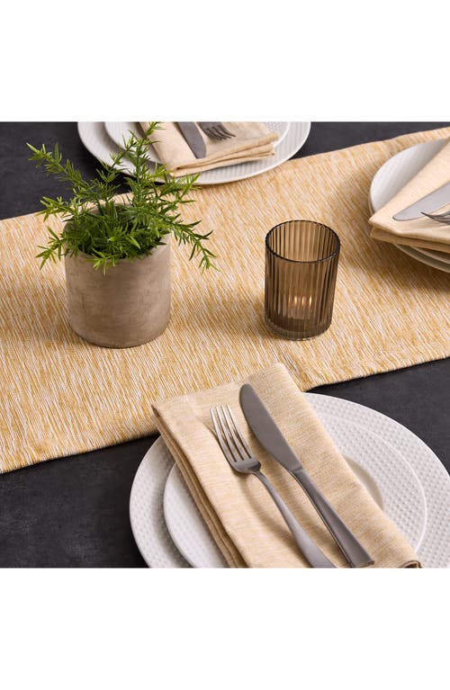 Design Imports Dandelion Space Dyed Cotton Table Runner In Yellow