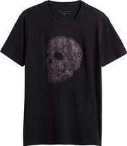 John Varvatos Skull Appliqué Organic Cotton T-Shirt