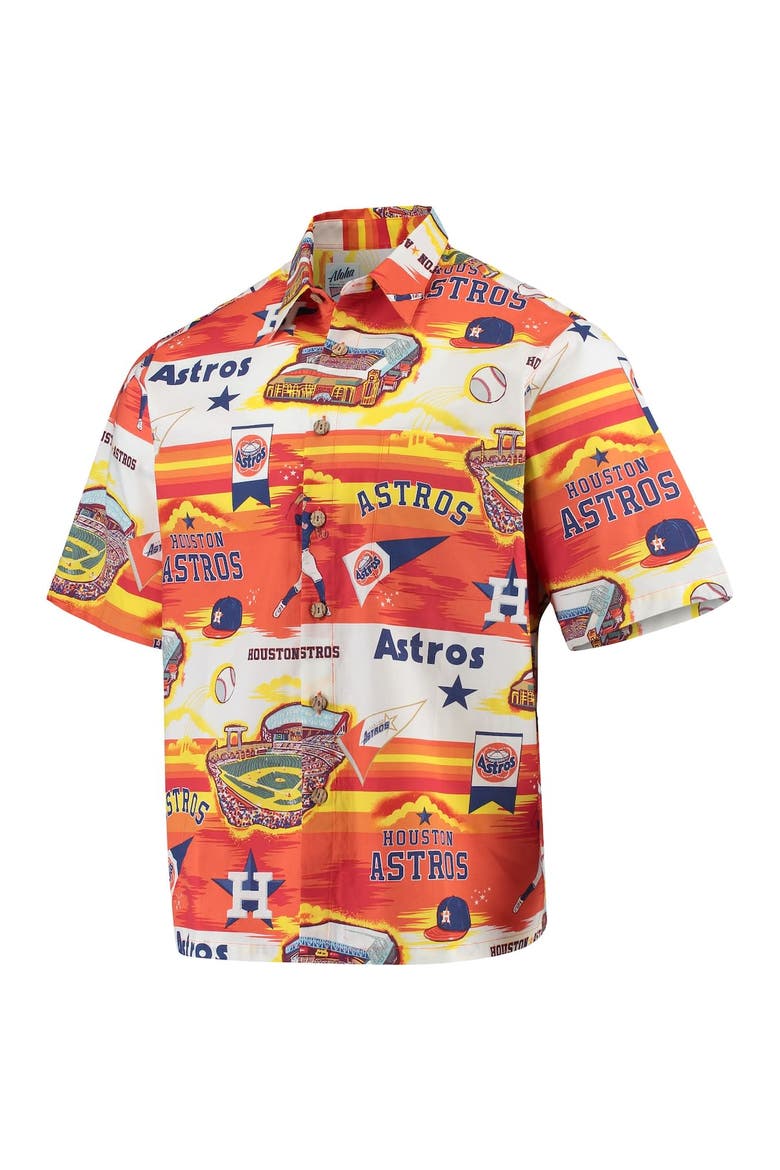 Men's Reyn Spooner Orange Houston Astros Scenic Button-Up Shirt, Alternate, color, Orange