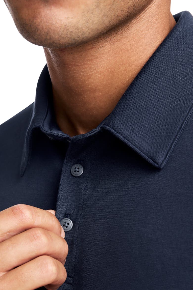 Mens EverActive Long Sleeve Tech Pique Polo, Alternate, color, Jockey Blue