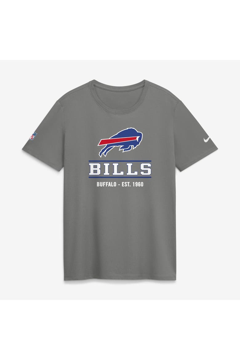 Women's Nike Gray Buffalo Bills Sideline Alternate Final Sprint Dri-FIT T-Shirt, Main, color, Gray