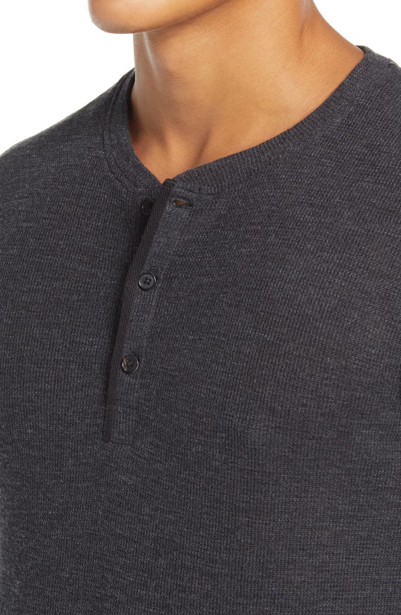 Billy Reid Thermal Knit Cotton Blend Henley, Alternate, color,