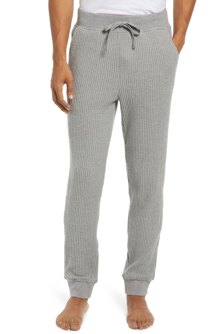 Glover Thermal Knit Pajama Pants, Main, color, GREY HEATHER