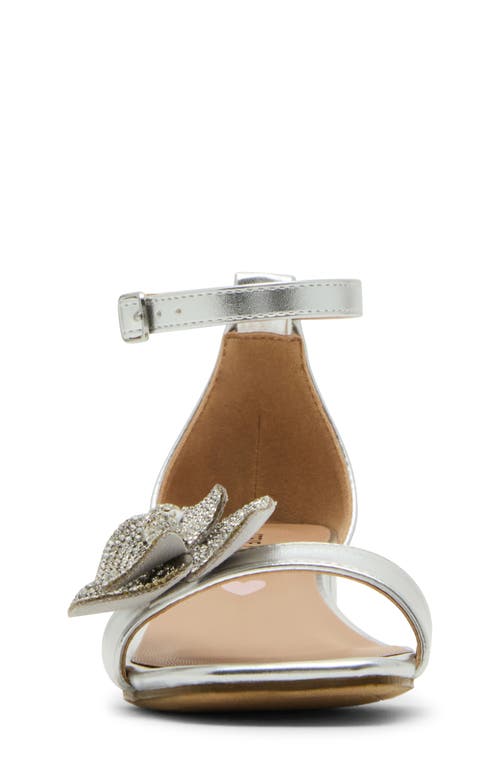Steve Madden Kids' Jkindra Ankle Strap Sandal In Silver