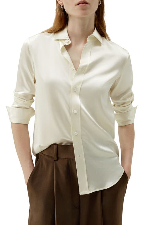 Tailored Button Down Silk Shirt