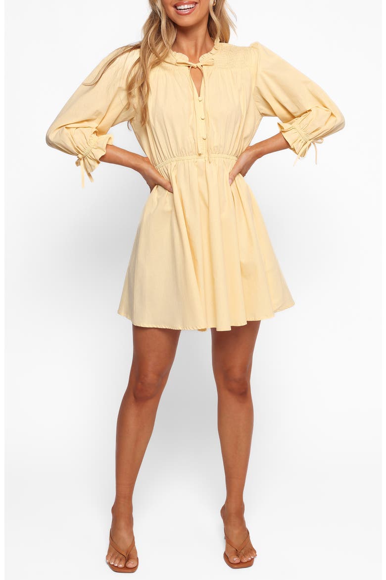 Russell Long Sleeve MiniDress, Main, color, YELLOW