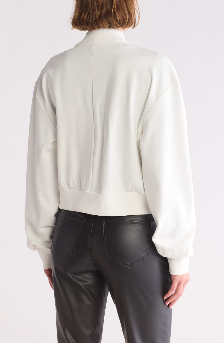 PATRIZIA LUCA Utility Pocket Crop Bomber Jacket, Alternate, color, Off White
