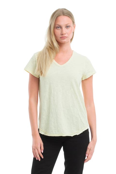 Short Sleeve Shrunken V-Neck Shirttail Top