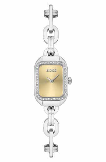 BOSS Hailey Oval Link Bracelet Watch, 19mm