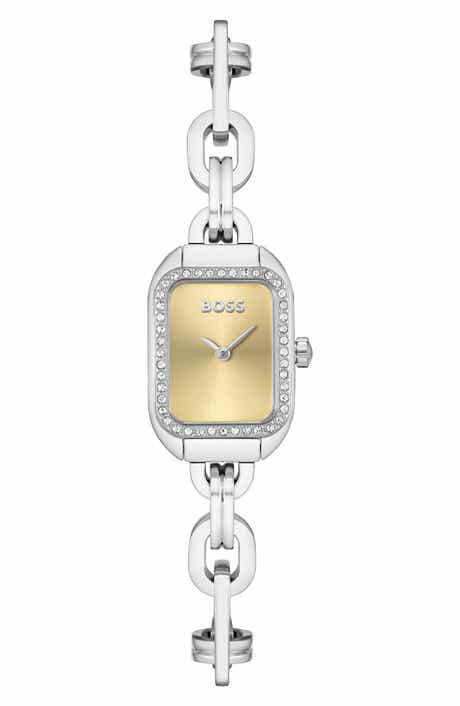 BOSS Hailey Oval Link Bracelet Watch, 19mm
