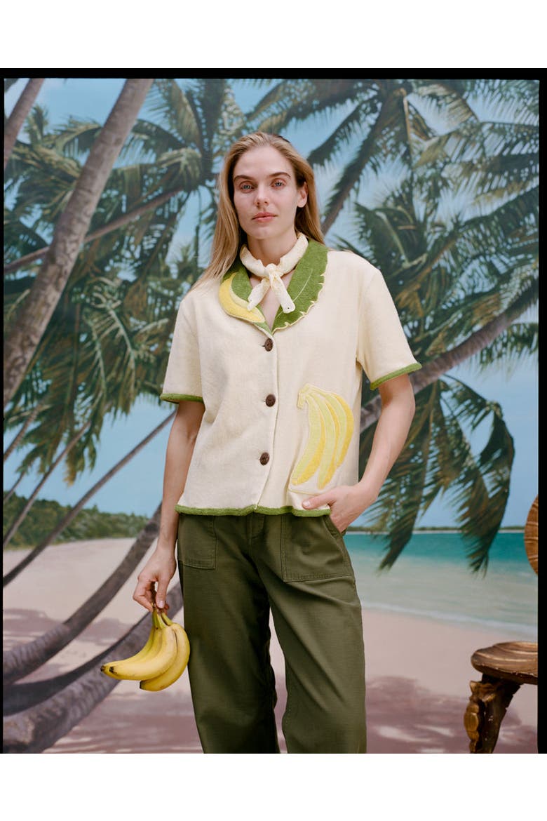 'Banana Split' Cabana ~ Crop Cut, Alternate, color, Ivory