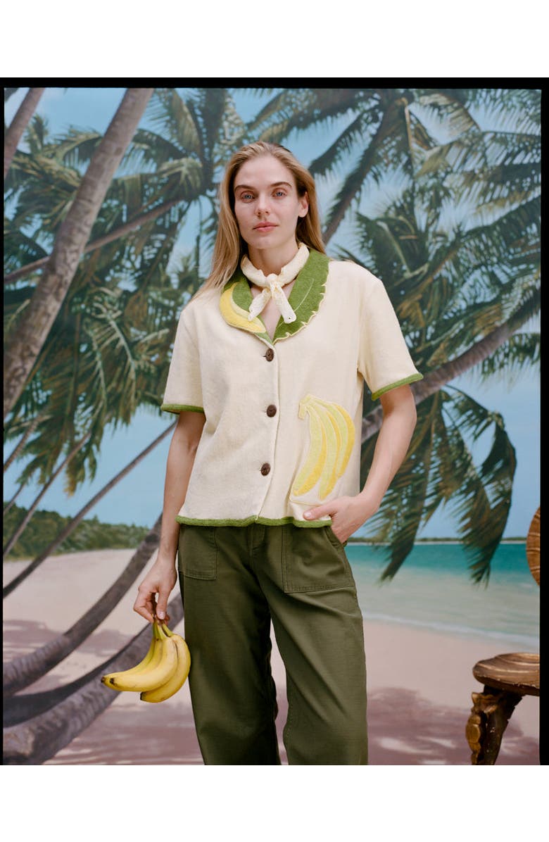 Tombolo 'Banana Split' Cabana ~ Crop Cut, Alternate, color, Ivory