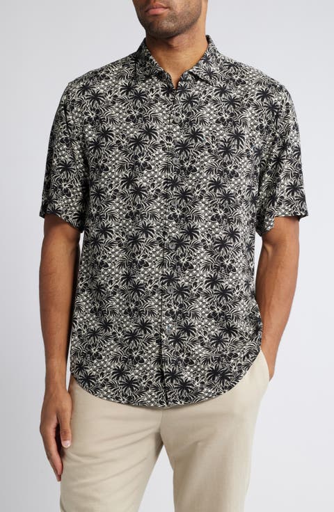 Veracruz Cay Palm Cascade Short Sleeve Button-Up Shirt