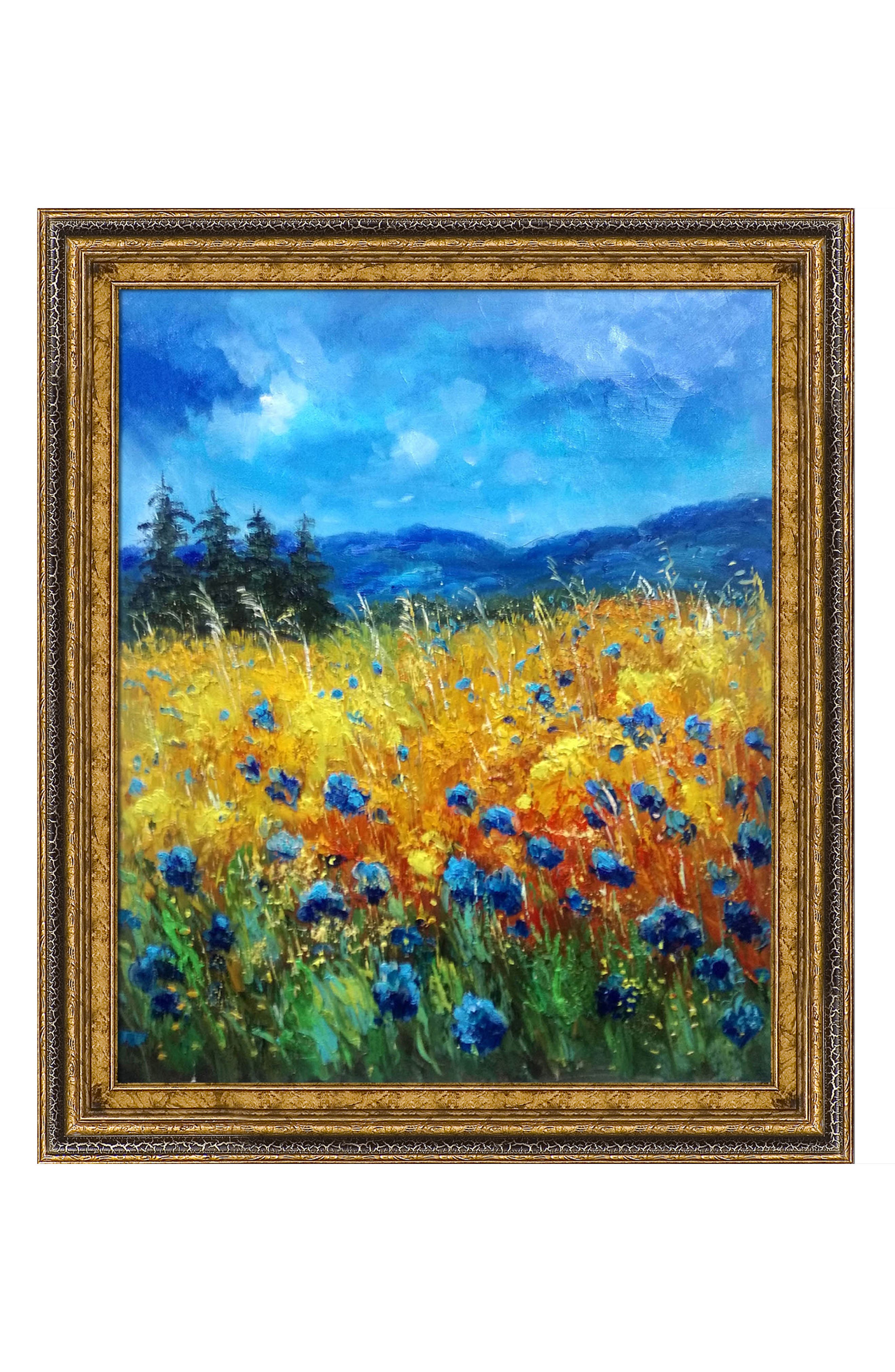 OVERSTOCK ART Cornflowers 45 by Pol Ledent Hand Painted Oil ...