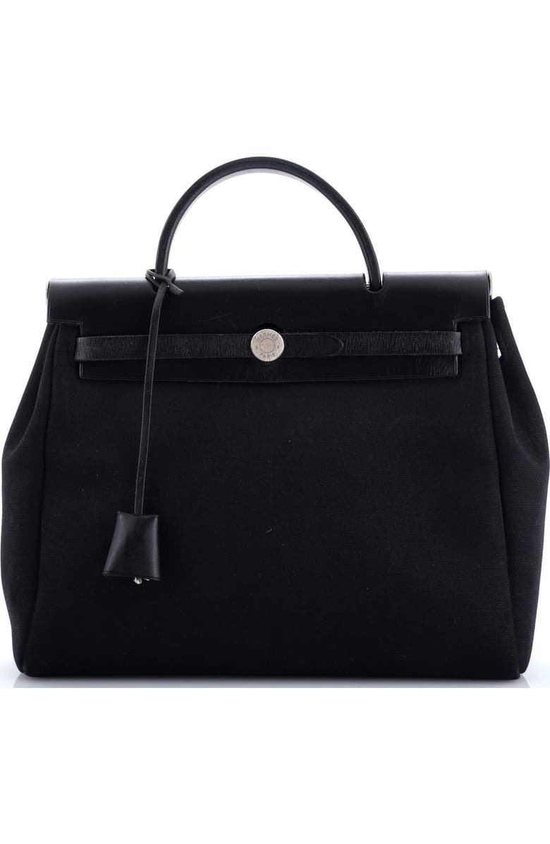 Pre-Owned Hermes Herbag Toile and Leather PM, Main, color,