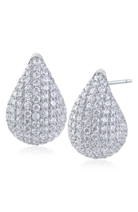 Pavé Teardrop Earrings
