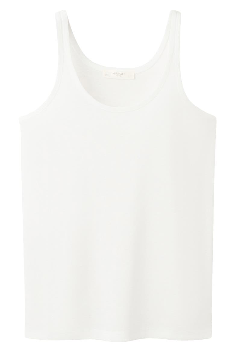 Scoop Neck Cotton Tank, Alternate, color, WHITE