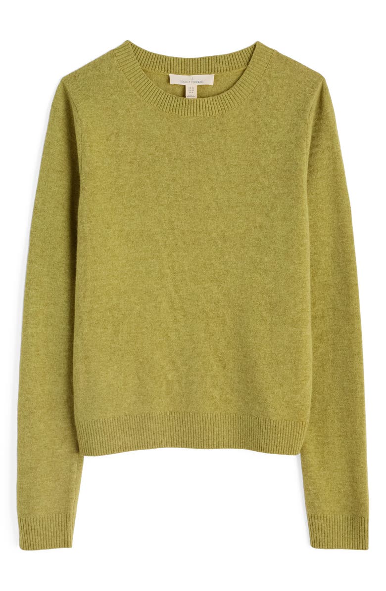 Seasalt Cornwall Greeb Rocks Merino Wool Blend Crewneck Sweater, Alternate, color, Knit Melange Pickle