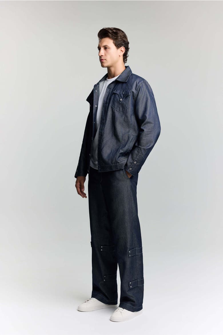 Timeless Denim Jacket - Classic & Durable Outerwear, Alternate, color, Deep Blue