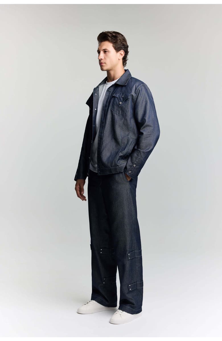 Jendue US Timeless Denim Jacket - Classic & Durable Outerwear, Alternate, color, Deep Blue