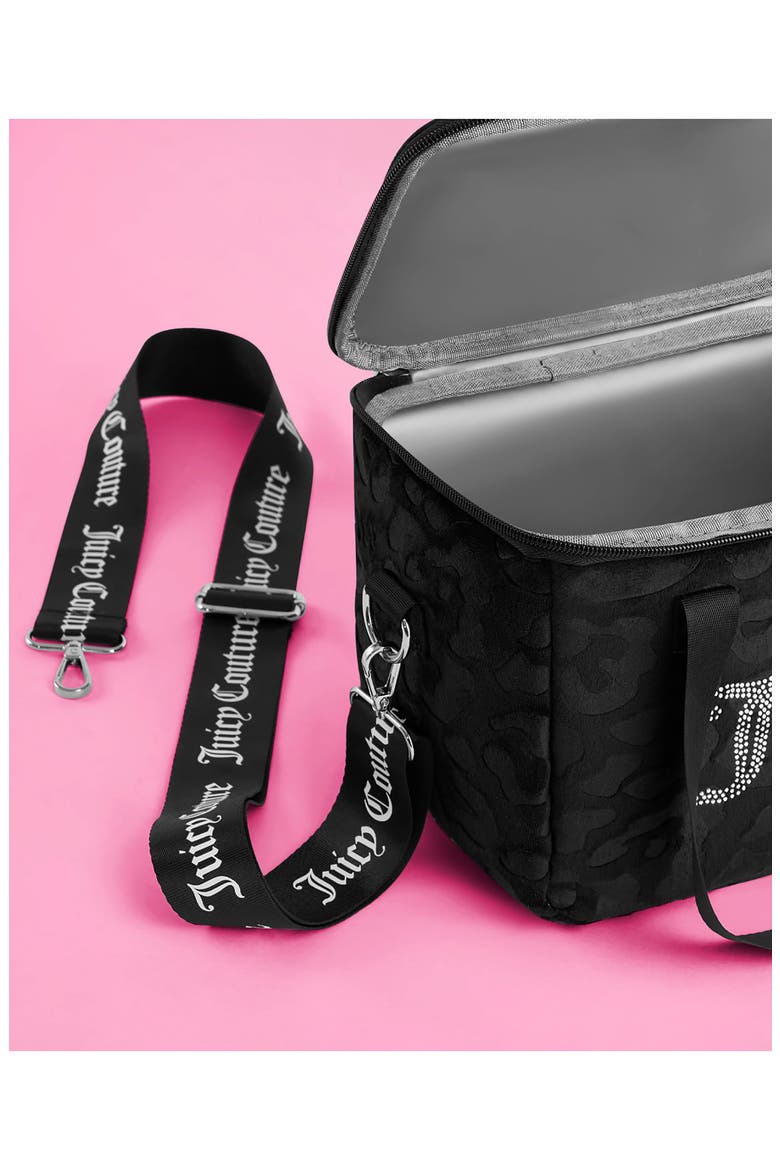 Chill Couture Insulated Lunch Bag, Alternate, color, BLACK EMBOSSED LEOPARD