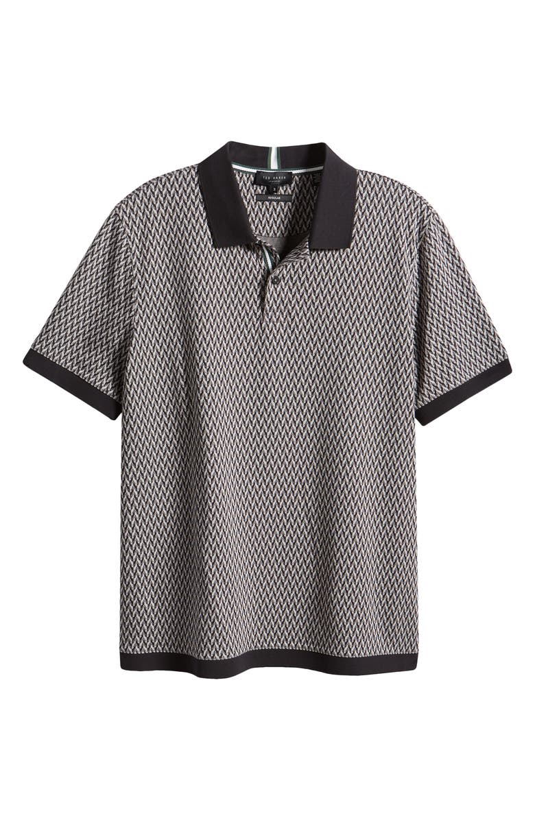 Ted Baker London Skelt Geometric Jacquard Polo, Alternate, color, 