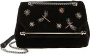 Strathberry x Cinq à Sept Mini East/West Embroidered Velveteen Shoulder Bag