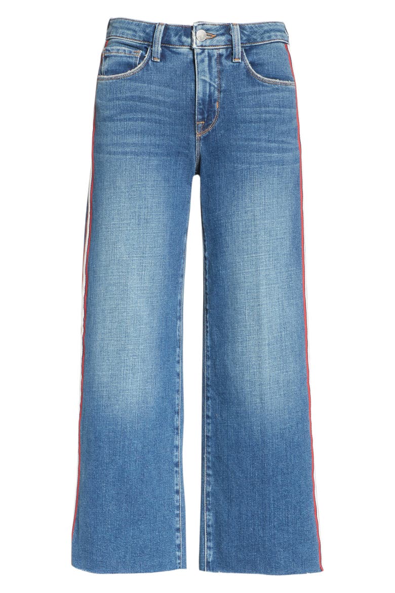 Danica Side Stripe Crop Wide Leg Jeans, Alternate, color, AUTHENTIQUE