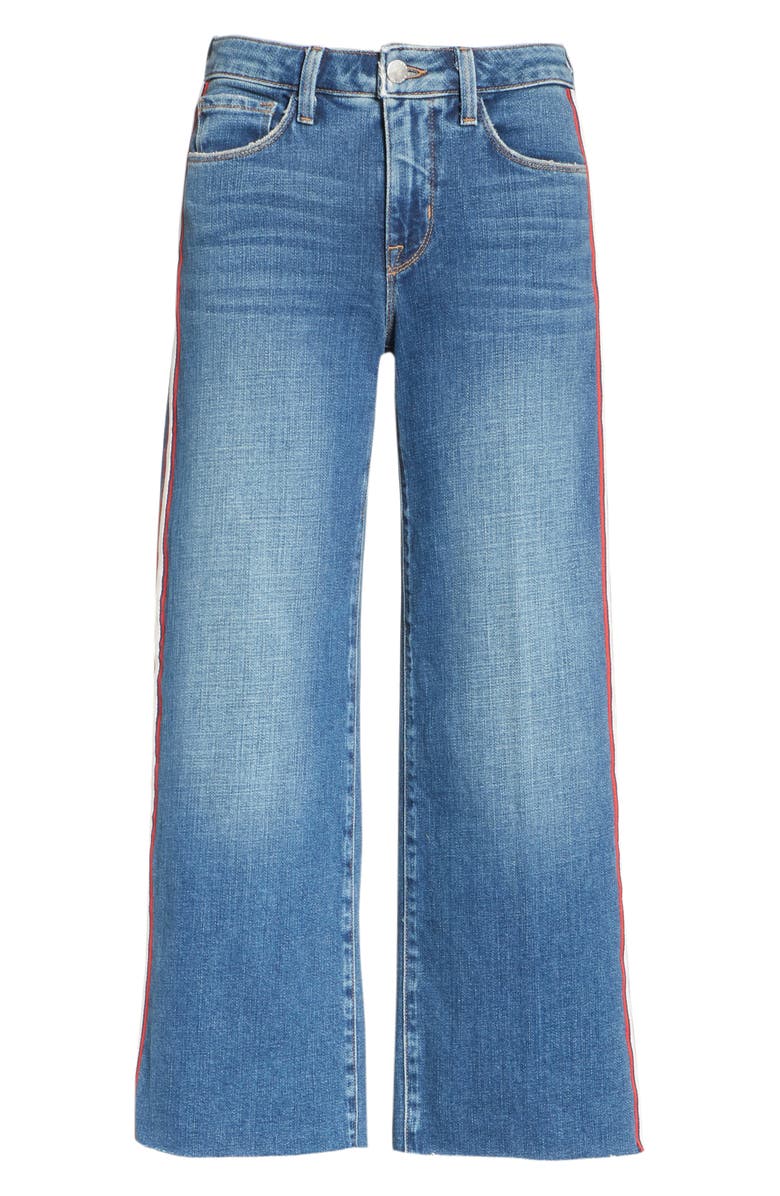 L'AGENCE Danica Side Stripe Crop Wide Leg Jeans, Alternate, color,