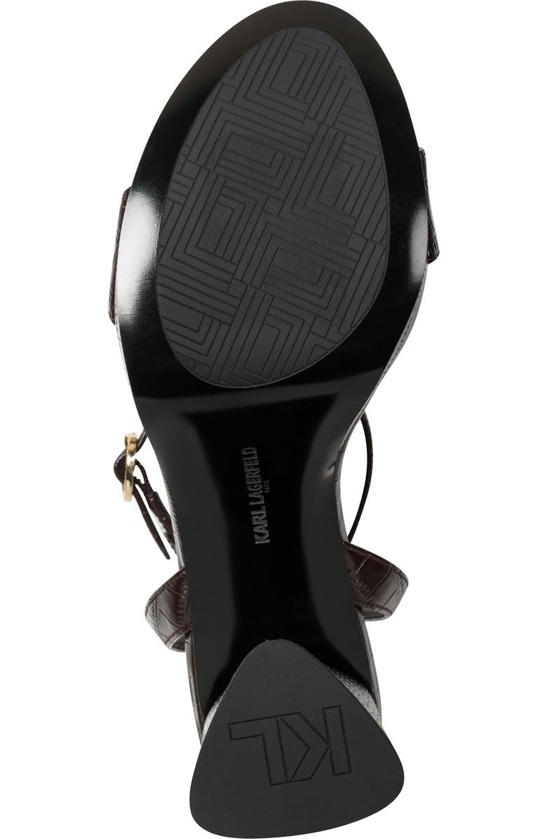 KARL LAGERFELD PARIS Haden Ankle Strap Sandal, Alternate, color, Chocolate
