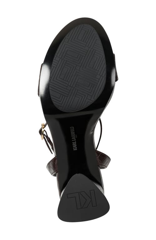 Karl Lagerfeld Paris Haden Ankle Strap Sandal In Brown