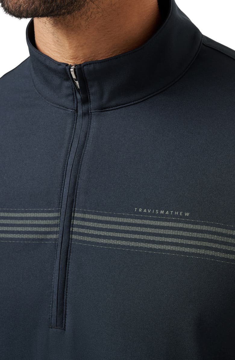 TravisMathew Quick Jaunt Quarter Zip Pullover, Alternate, color, Black
