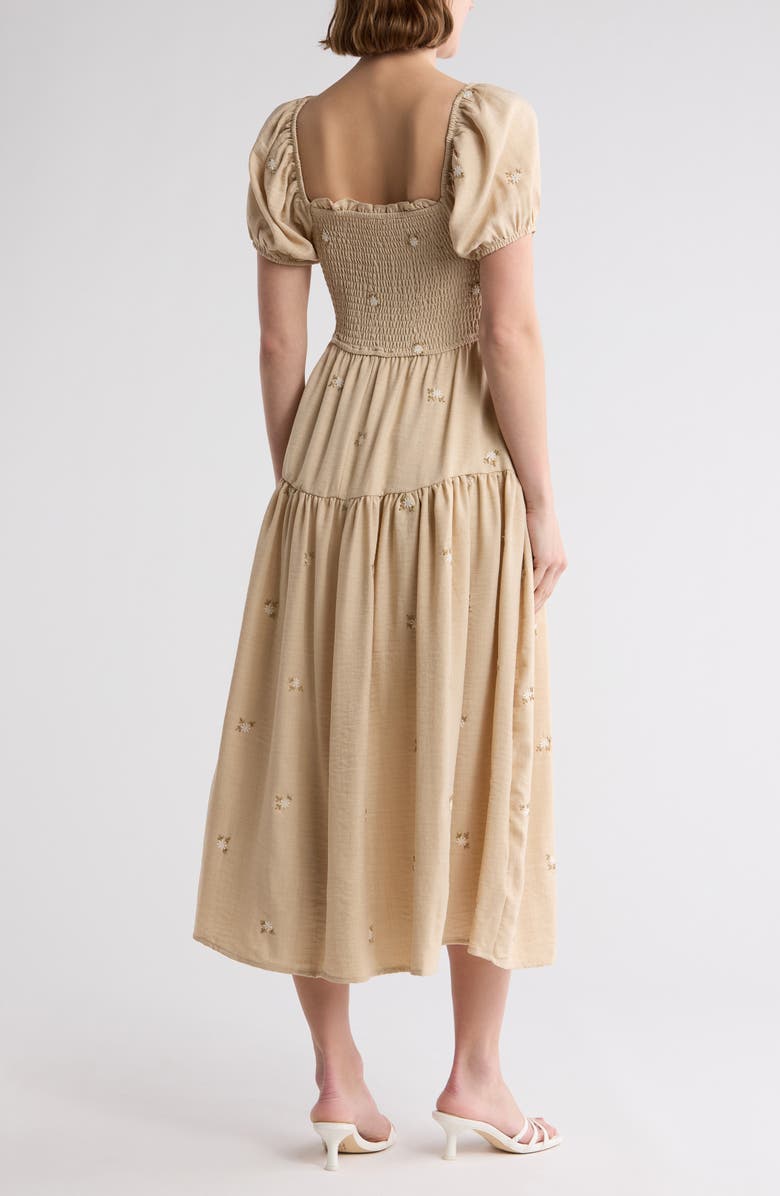 AUGUST SKY Floral Embroidered Maxi Dress, Alternate, color, 