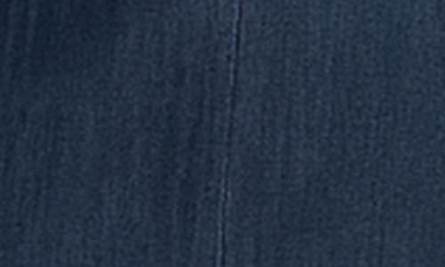 Standards & Practices Lace Up Puff Sleeve Denim Midi Dress In Blue