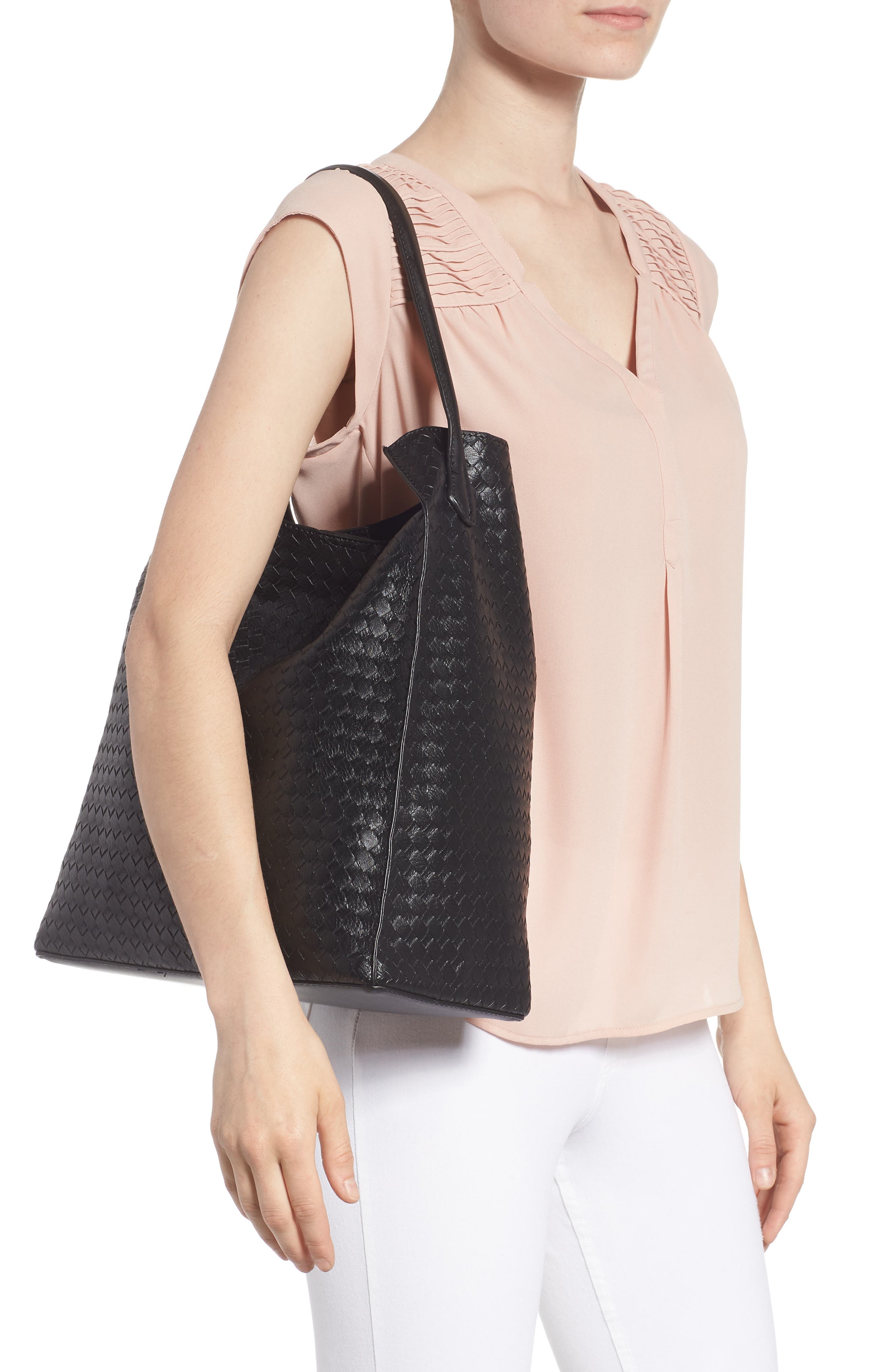 Emperia Patrice Woven Faux Leather Hobo (Women) | Nordstromrack
