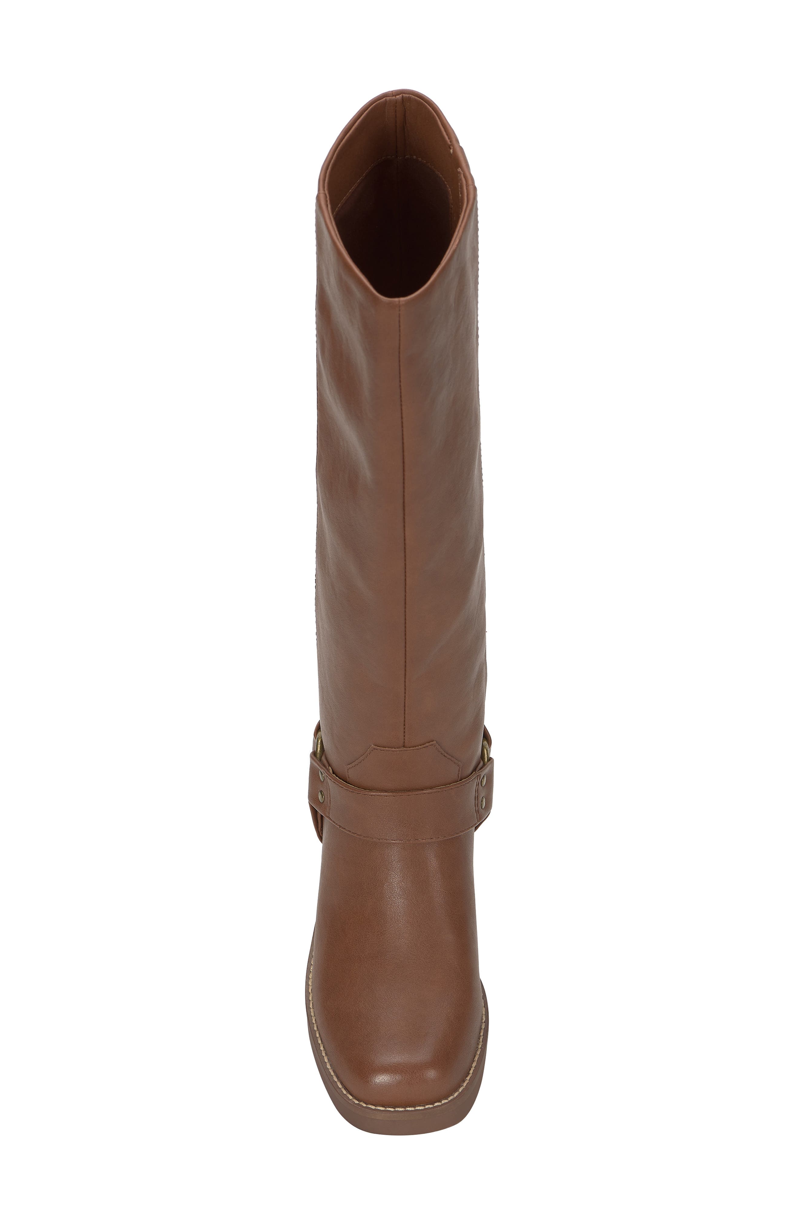 Lucky Brand Kujon Knee High Western Boot, Alternate, color, Brown