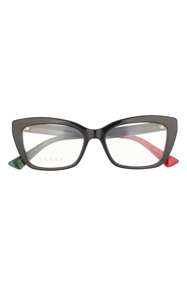 Gucci 51mm Cat Eye Optical Glasses, Main, color,