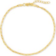 Sterling Forever Dainty Paper Clip Chain Bracelet