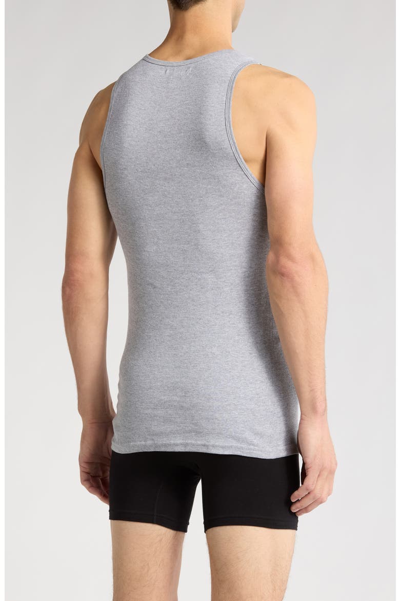 Cotton 3-Pack Ribbed Tank Tops, Alternate, color, WHITE MULTI