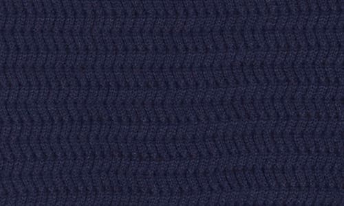 Democracy Scalloped Cap Sleeve Sweater In Navy/natural