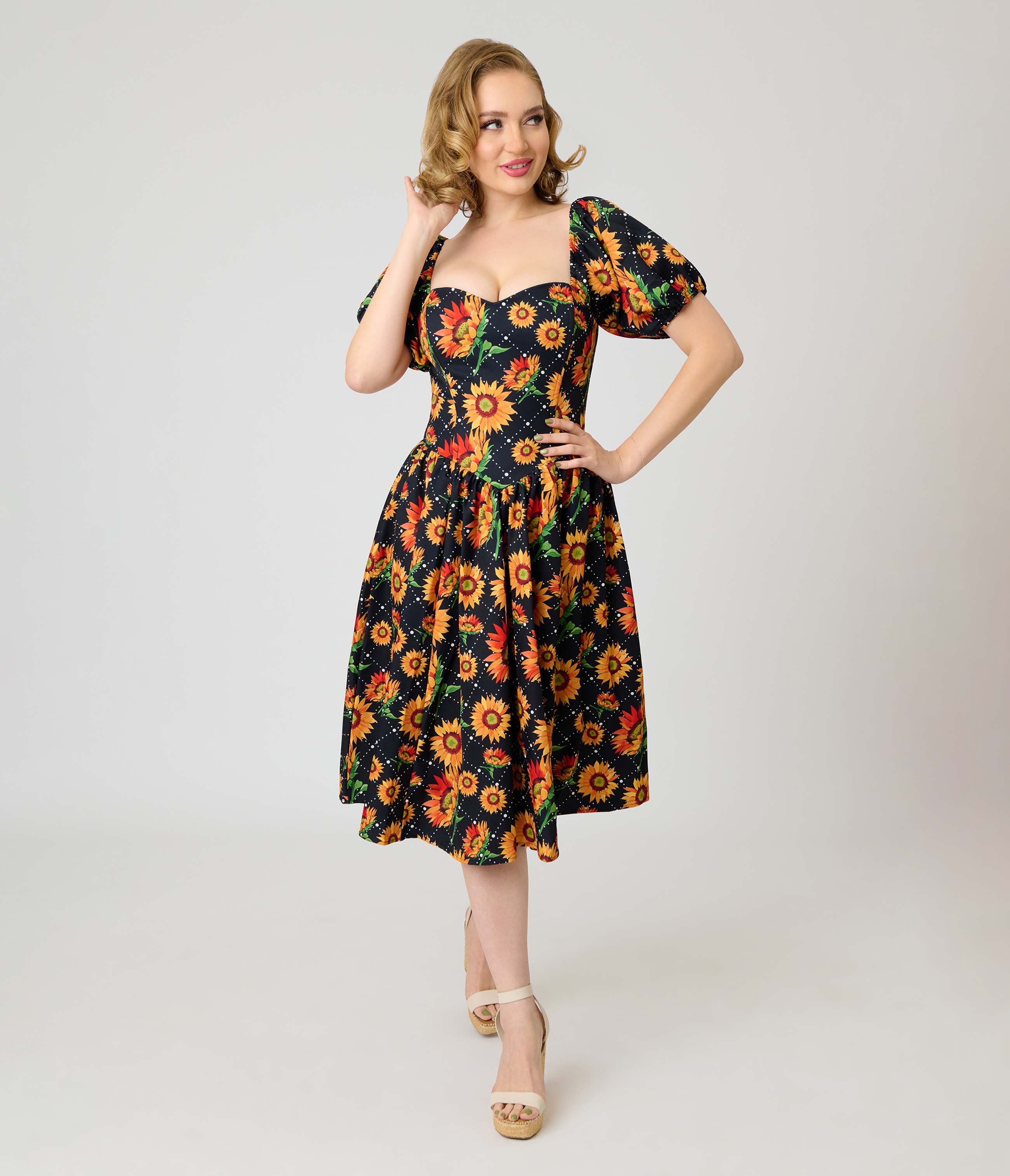 Black Sunflower Print