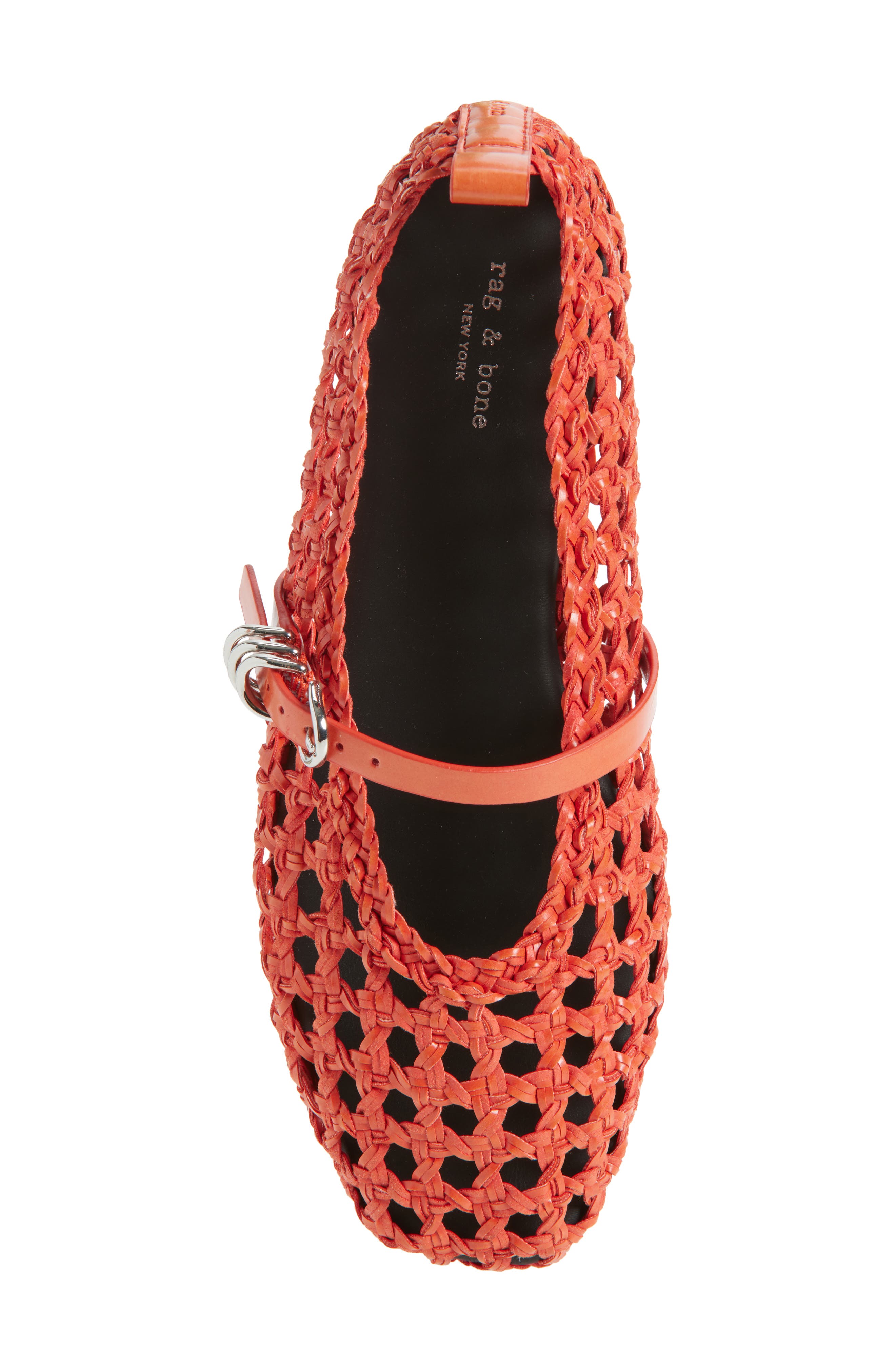Spire Woven Mary Jane Flat, Alternate, color, FIREY RED