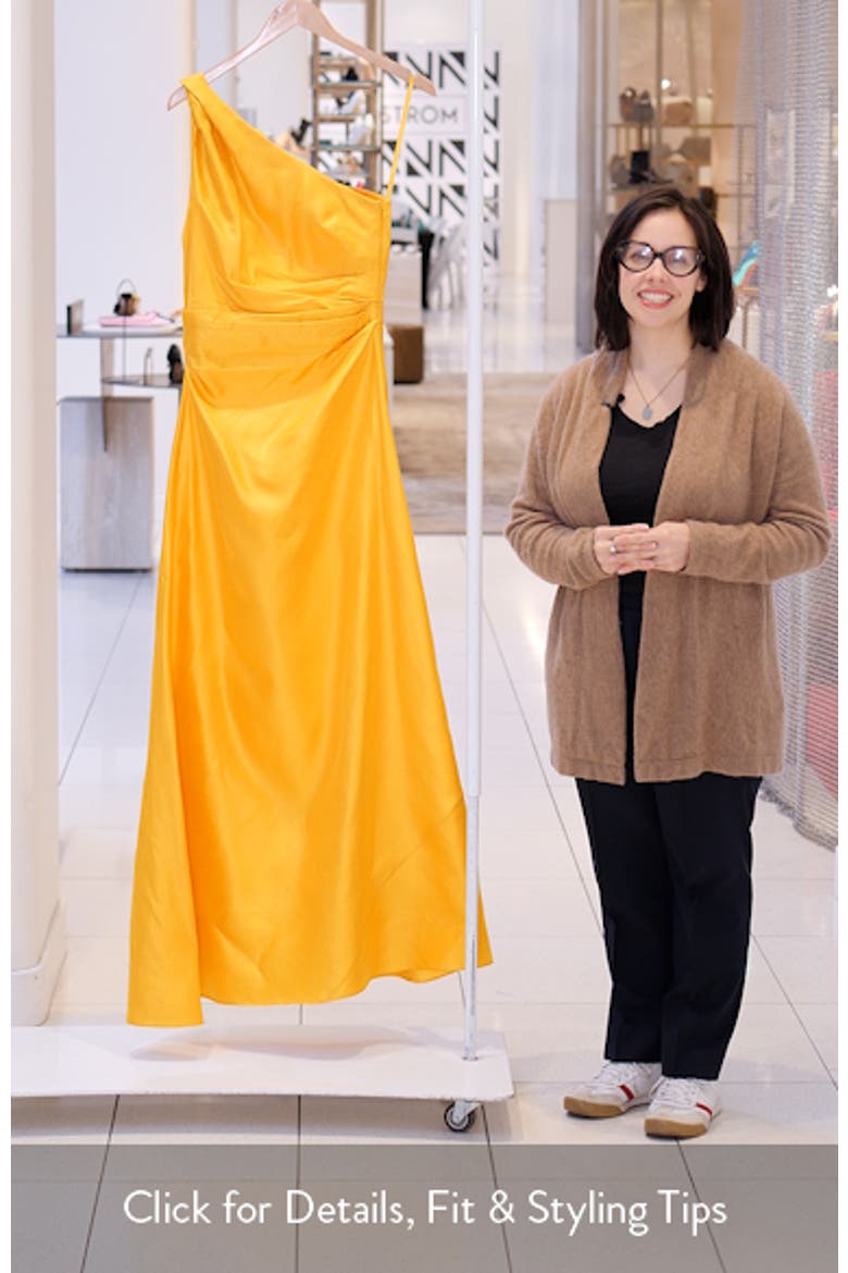 Este One-Shoulder Silk Maxi Dress video