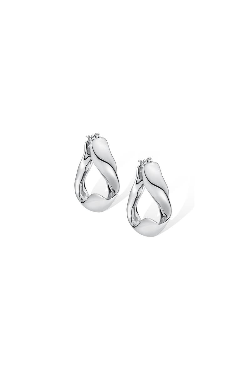 Ripple Earrings, Main, color, Silver