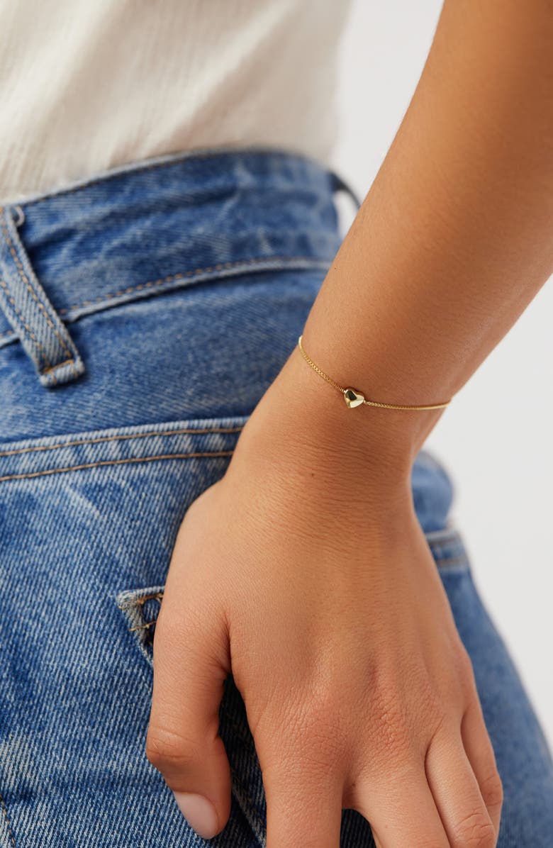 Ana Luisa Lana Heart Charm Bracelet, Alternate, color, Yellow Gold